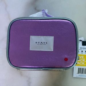 State Bag Mini Rogers Snack Pack, new with tags, purple metallic